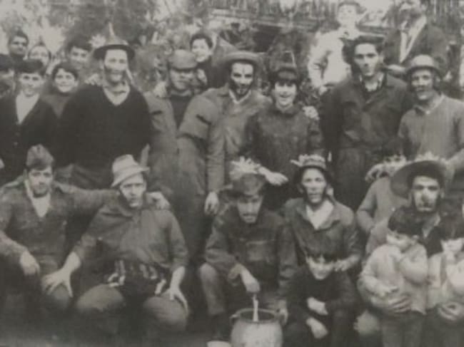 Participantes del Xogo da ola en 1970.