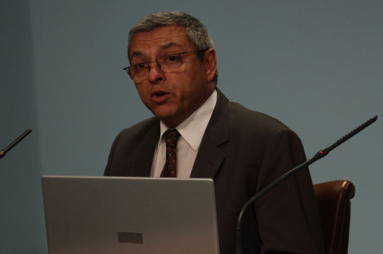 Xavier Bardina en la roda de premsa de presentació del reglament regulador dels jocs menors.