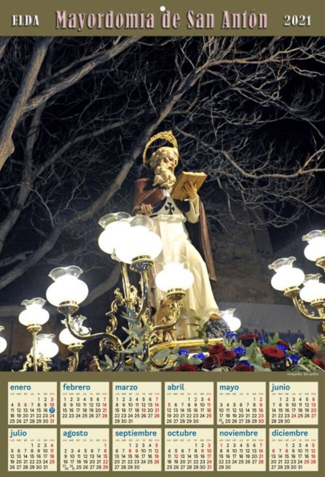 Calendario de San Antón en Elda 2021