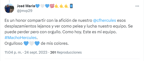 Mensajes de los aficionados del Hércules