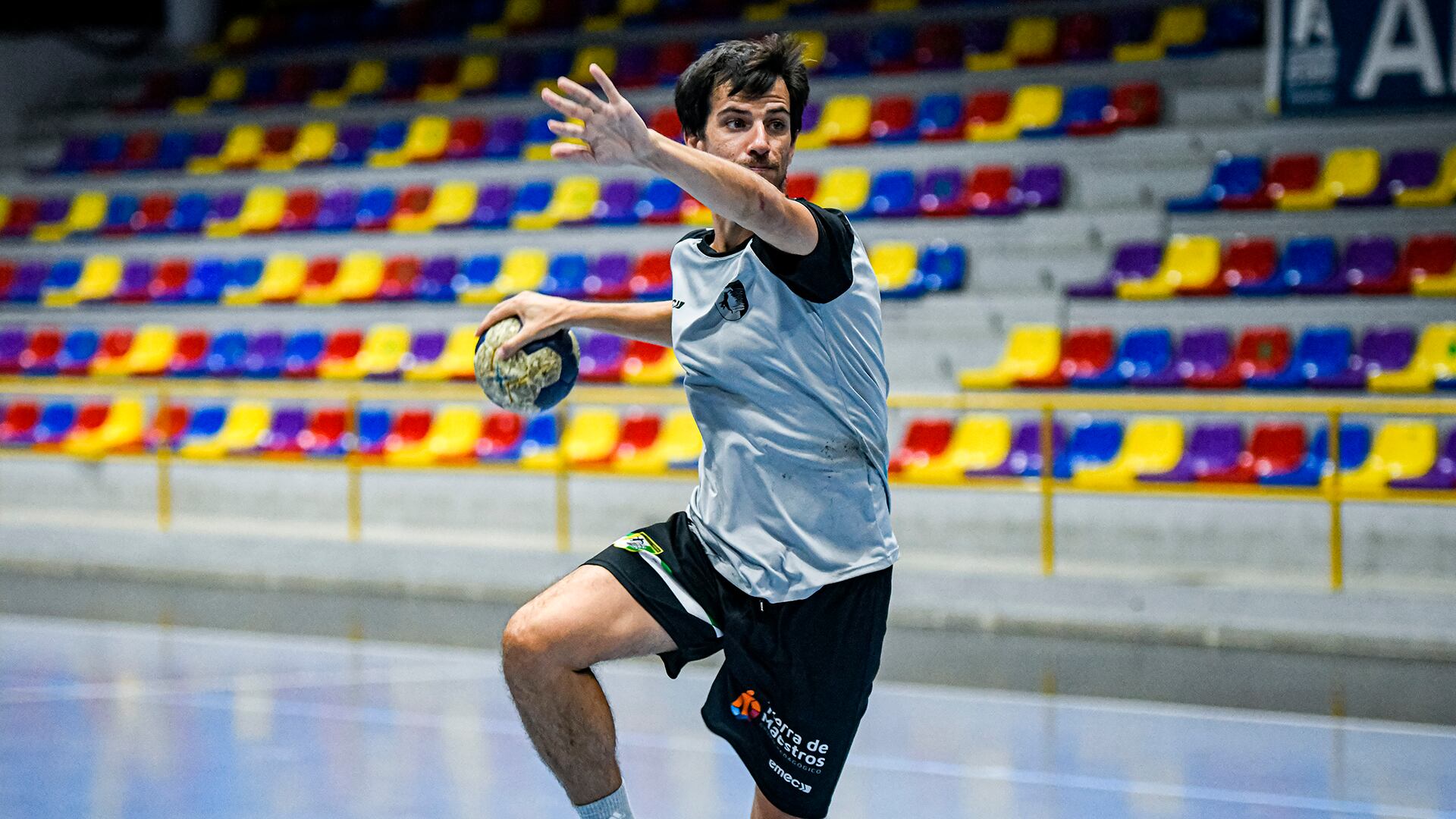 Pablo Reyes en un entrenamiento del Sano Antequera