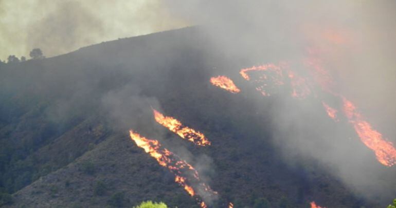 Imagen del incendio de hace 6 años en la Sierra de los Donceles