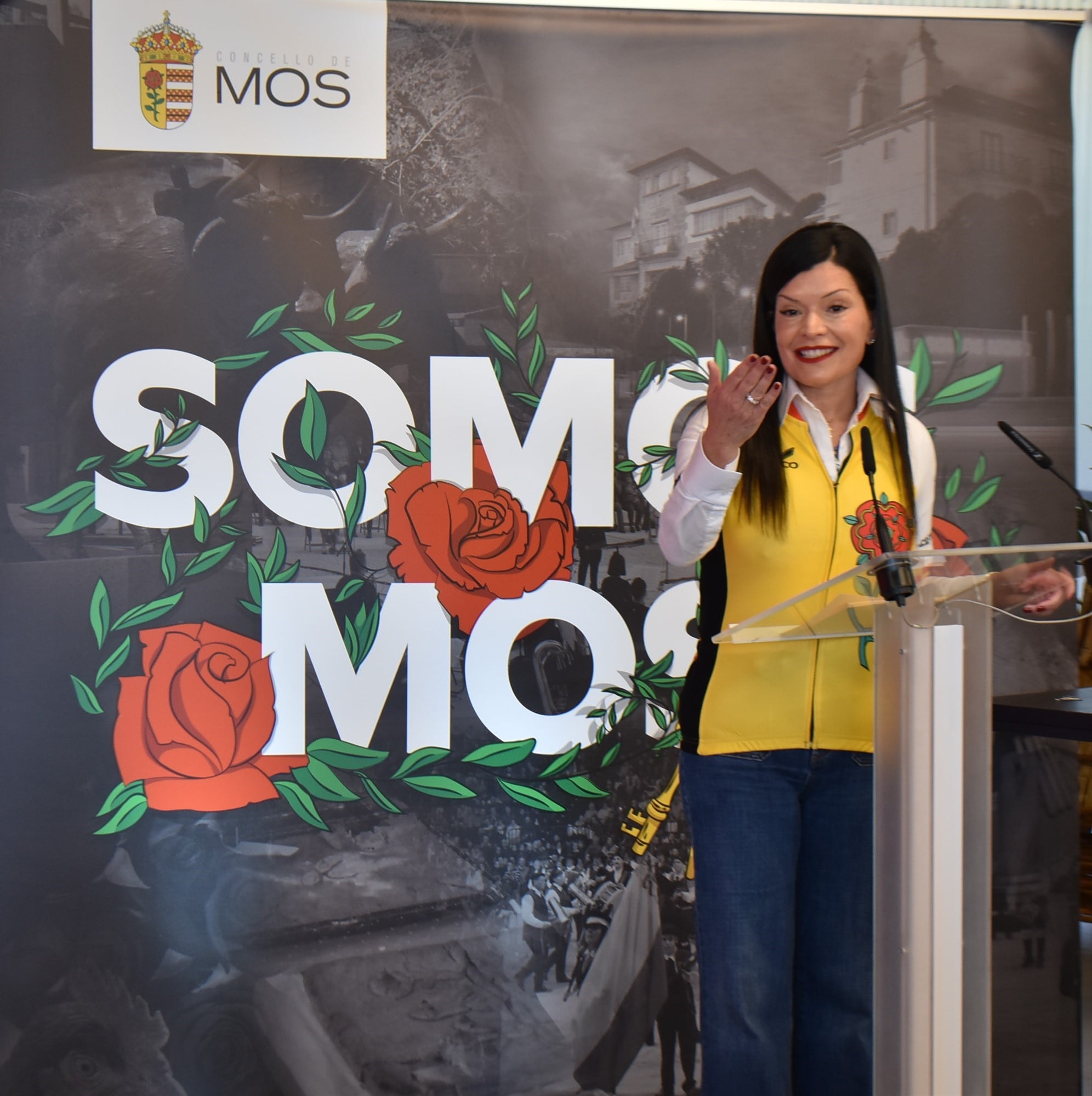 Nidia Arévalo durante la presentación