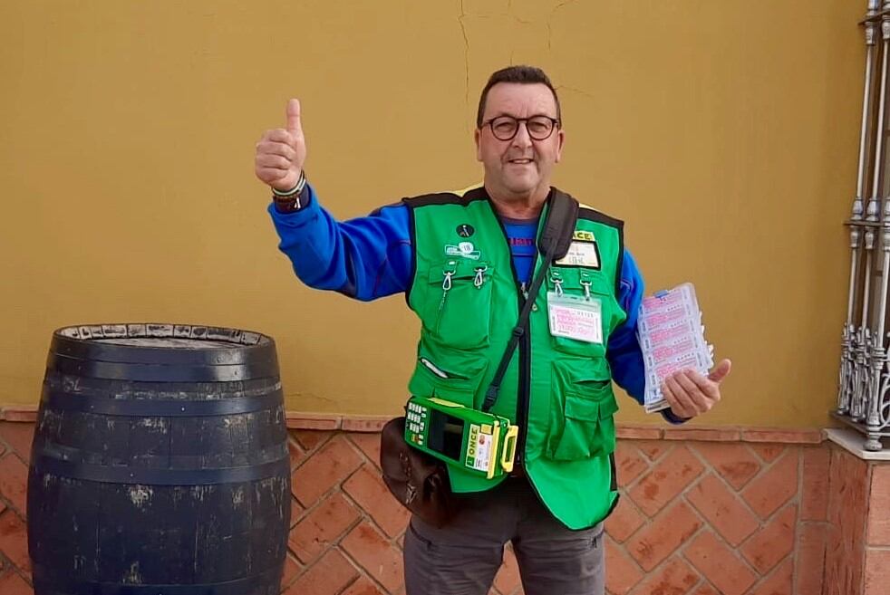 Juan José Gómez, vendedor de la ONCE en la provincia de Málaga