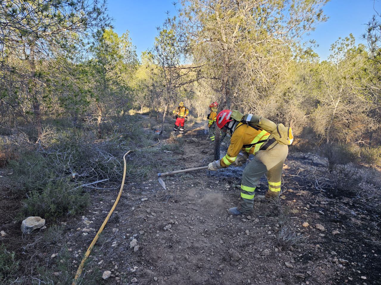 Incendio en el paraje Coto de los Cuadros