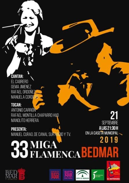 Cartel anunciador de la 33 edición de la Miga Flamenca de Bedmar