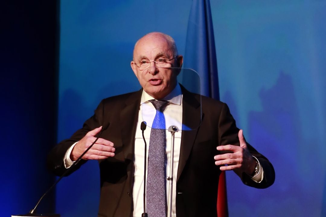 Michael Van Praag, presidente de la federación holandesa de fútbol, durante las elecciones de la UEFA.