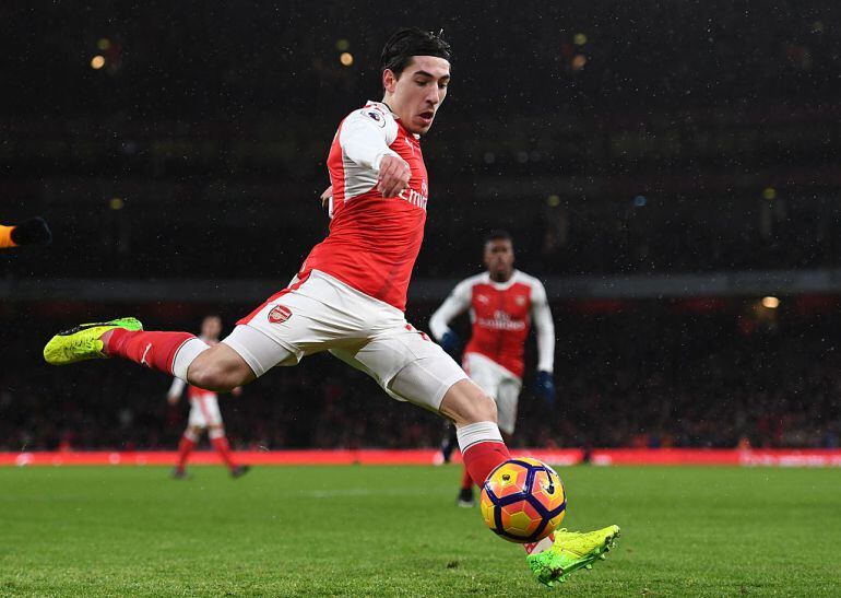 Bellerín, con el Arsenal.