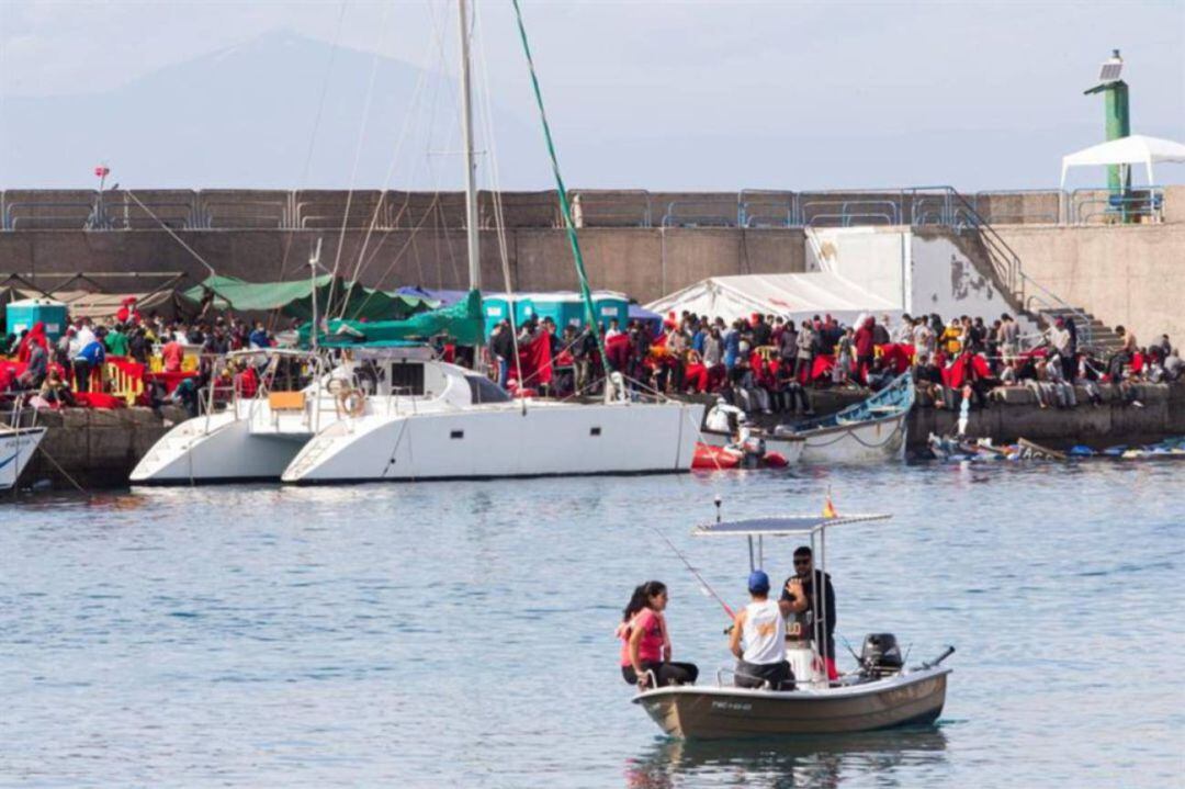 Muelle de Arguineguín el pasado verano