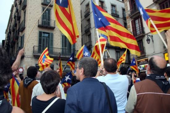 Imatge d'una concentració el juny de 2010, contra la sentència del Tribunal Constitucional