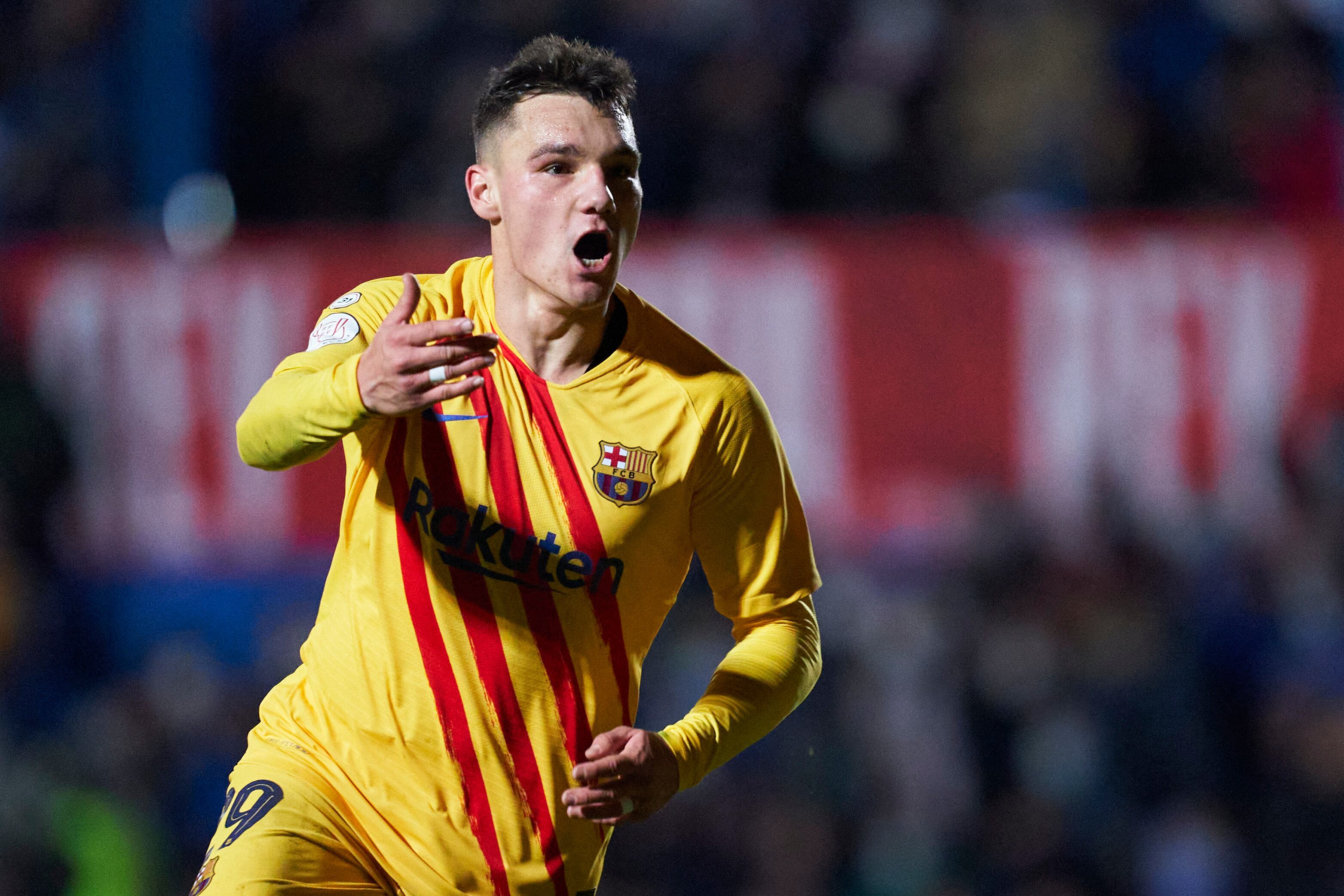 Ferran Jutgla con la camiseta del FC Barcelona. (Photo by Mateo Villalba/Quality Sport Images/Getty Images)