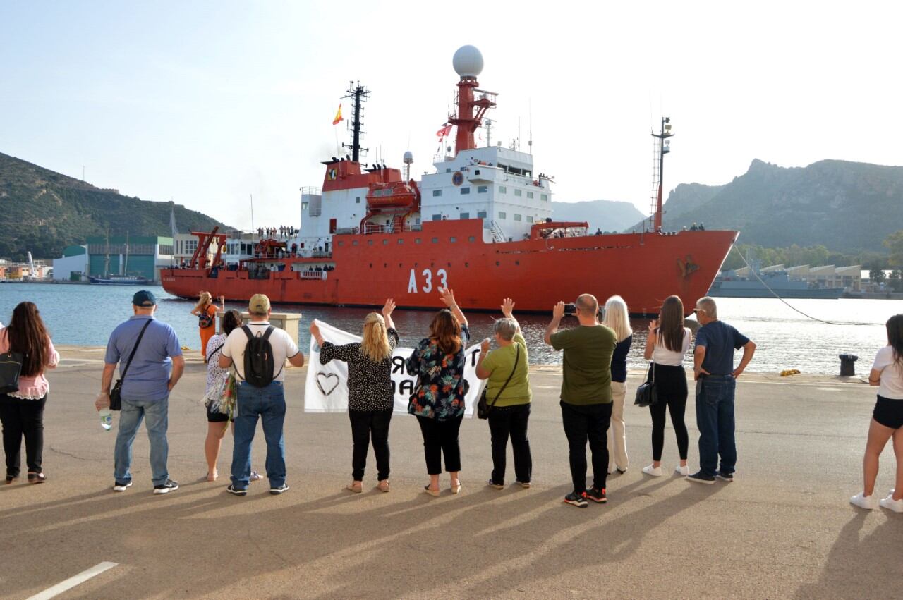 LLegada del BIO Hespérides a Cartagena