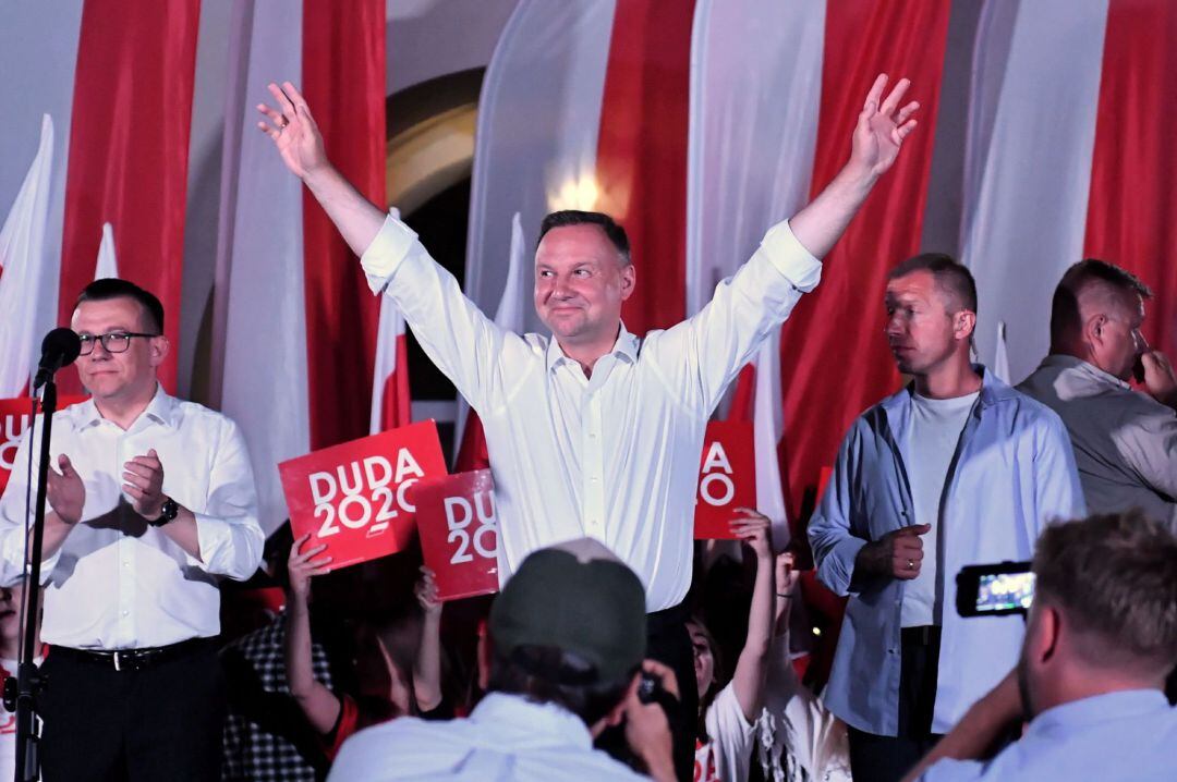 El presidente polaco y candidato al presidente del principal partido, Andrzej Duda