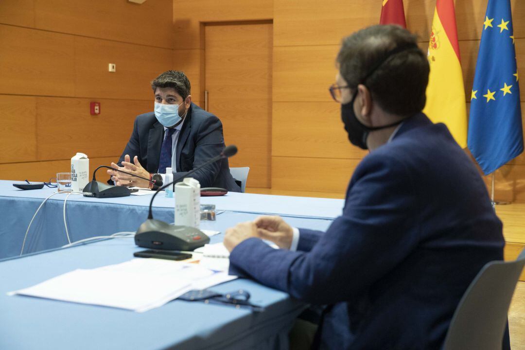 López Miras y Villegas, en la reunión del Comité de Seguimiento Covid-19 
 