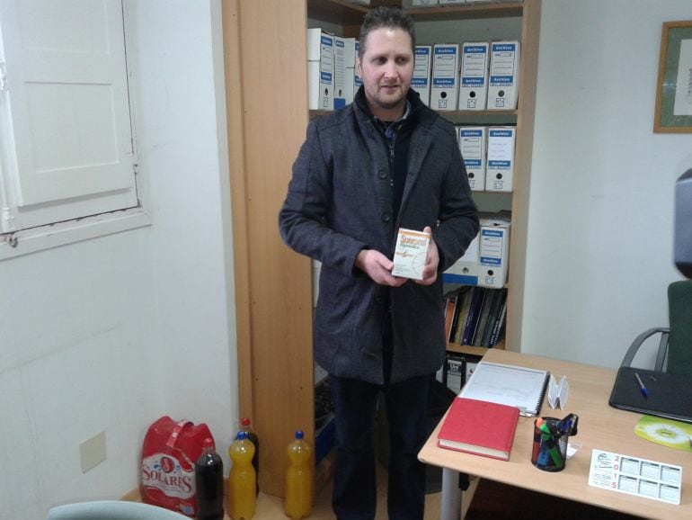 César Barco en el inicio de su huelga de hambre