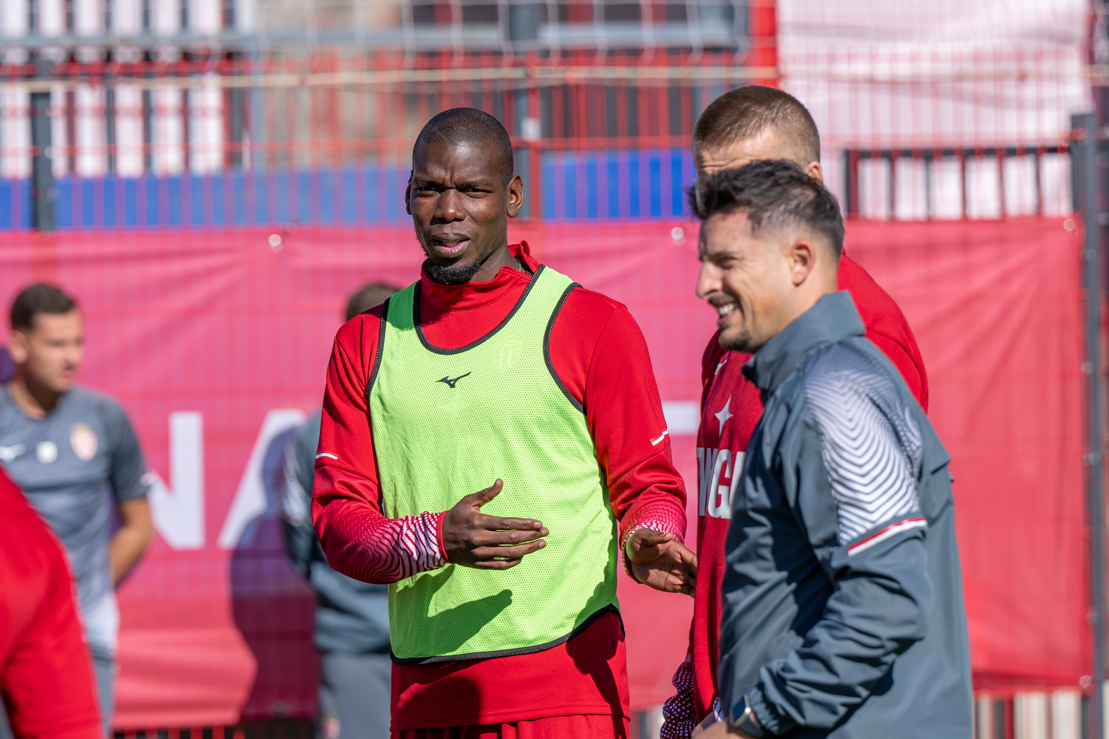  Paul Pogba durante un entrenamiento con el AS Monaco