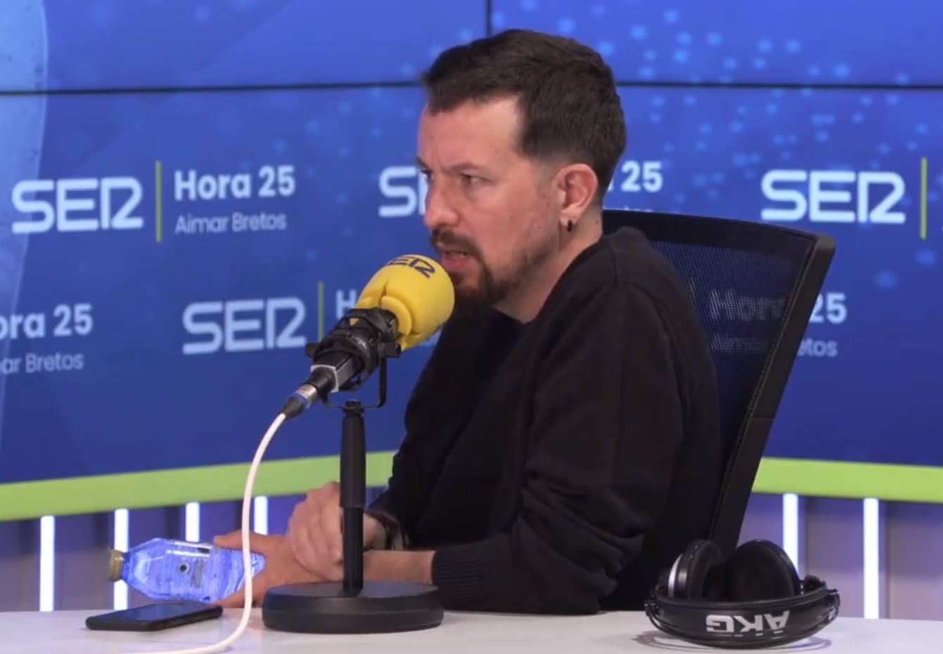 Pablo Iglesias, en &#039;El Ágora de Hora 25&#039;.