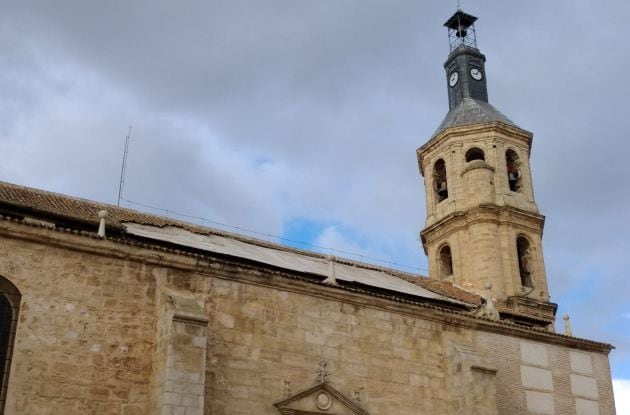 Imagen de la parte del tejado que se ha derrumbado