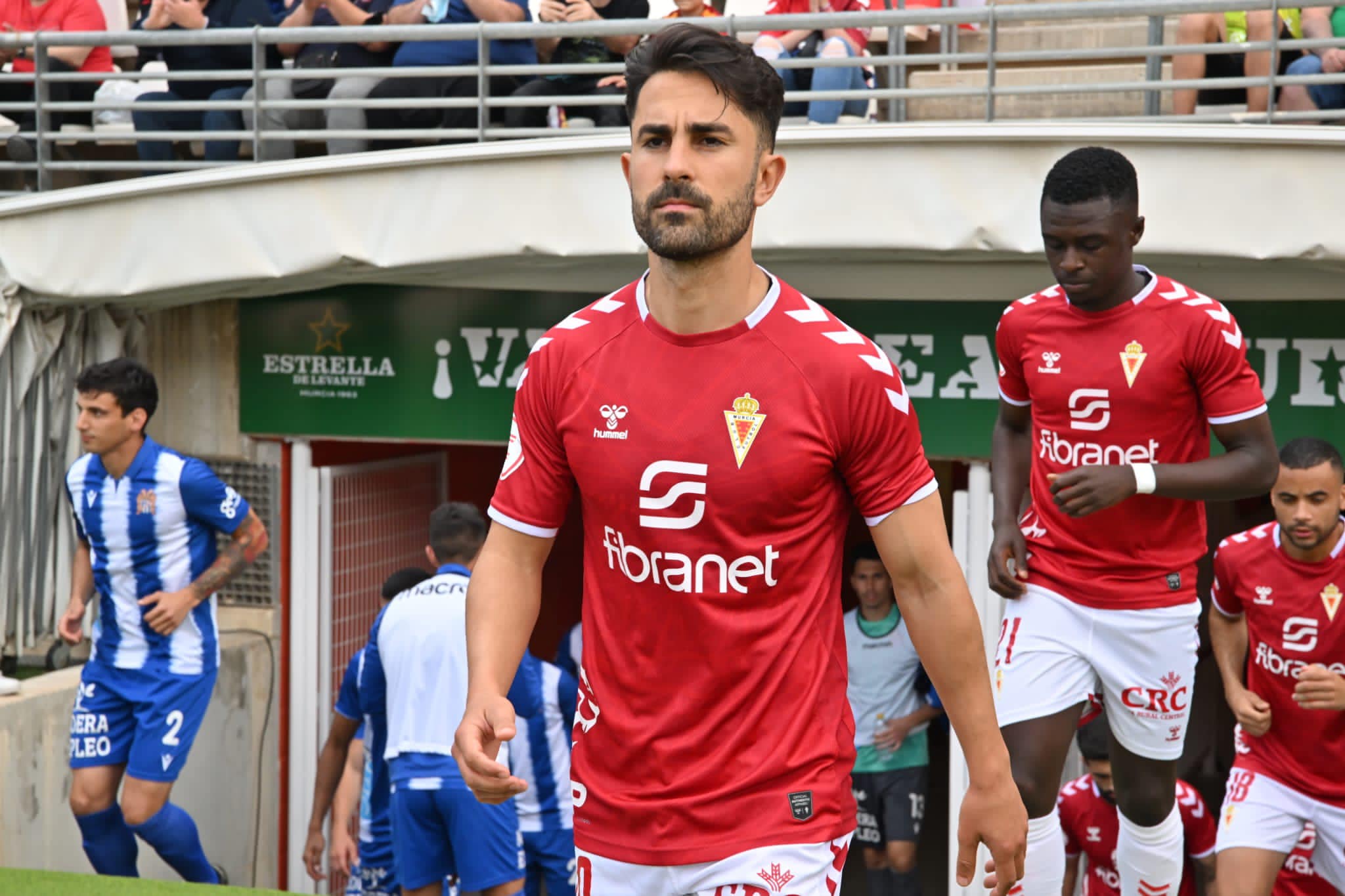 Javi Saura en un partido con el Real Murcia