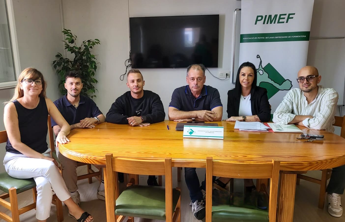 Los representantes de PIME Formentera y ABRO