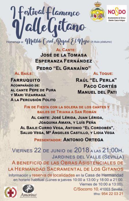 Cartel del festival flamenco Valle Gitano