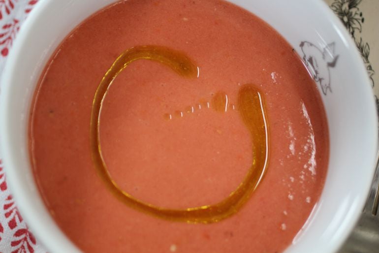 Sopa fría de tomate.