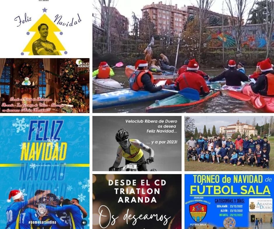 Las felicitaciones y actividades estos días de celebraciones de algunos de los clubes deportivos de Aranda de Duero