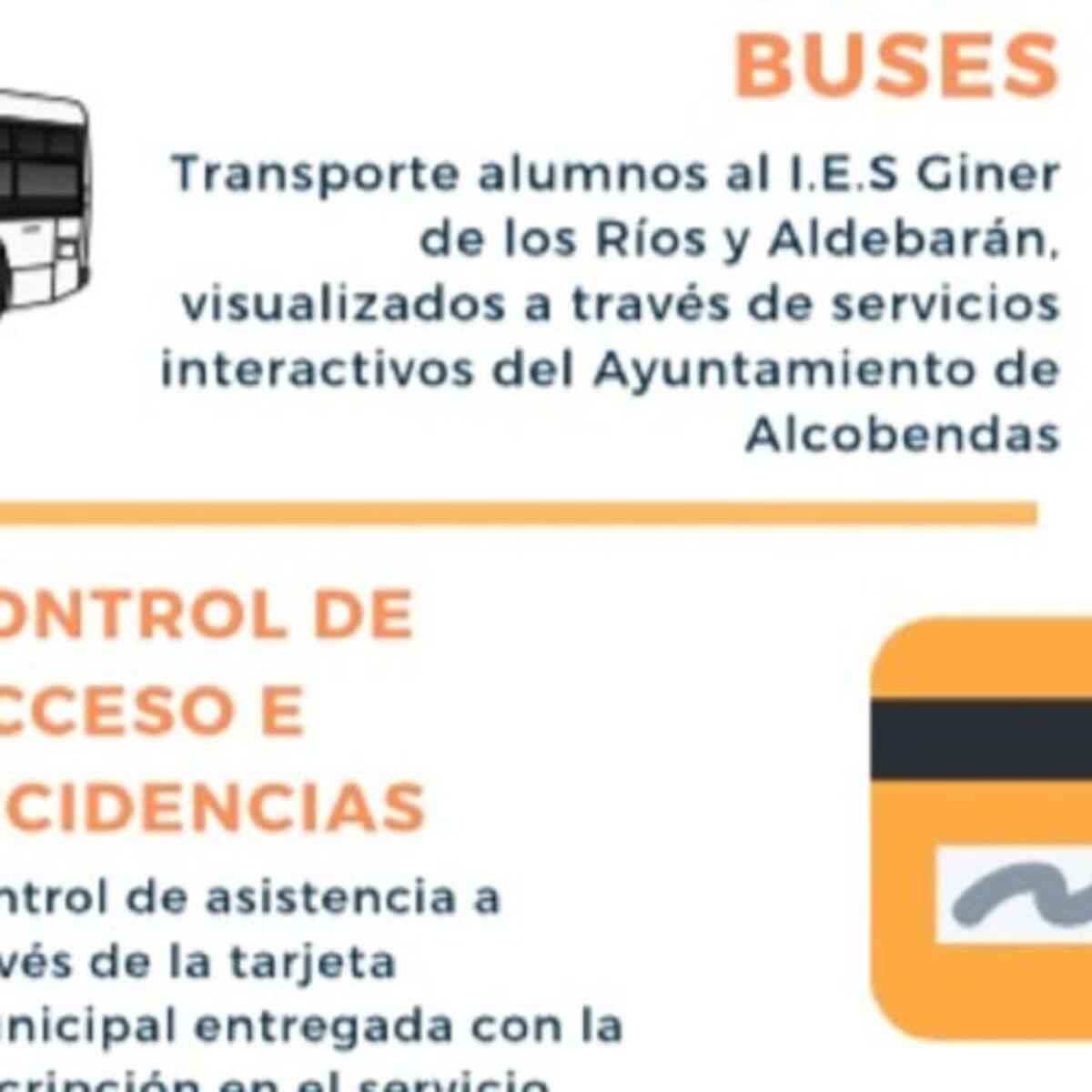 Las familias podrán seguir en tiempo real en la web municipal de Alcobendas el trayecto de los autobuses escolares