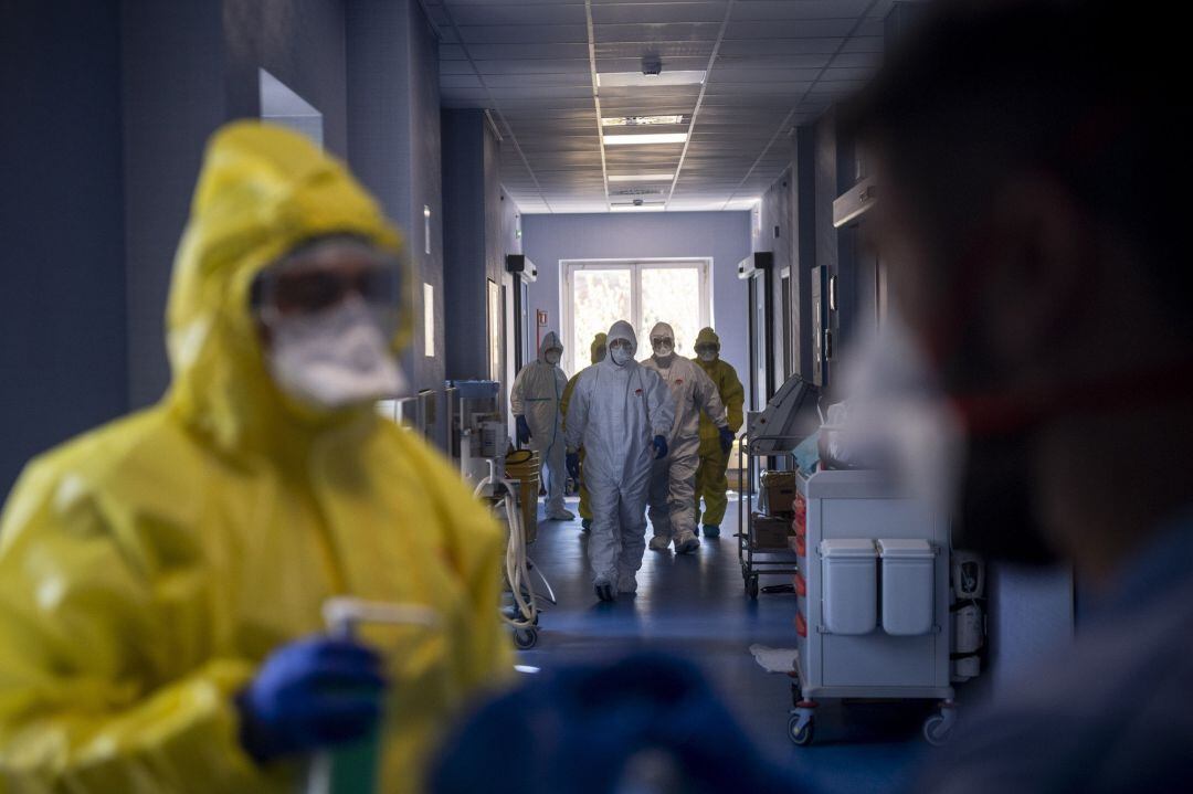 Doctores en el Policlinico Militare Celio en Roma, Italia