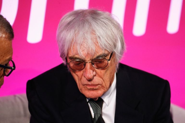 Bernie Ecclestone, durante la feria de publicidad que se está celebrando en Londres