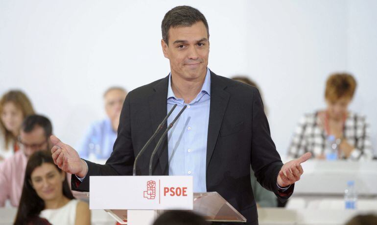 Pedro Sánchez en el Comité Federal del PSOE