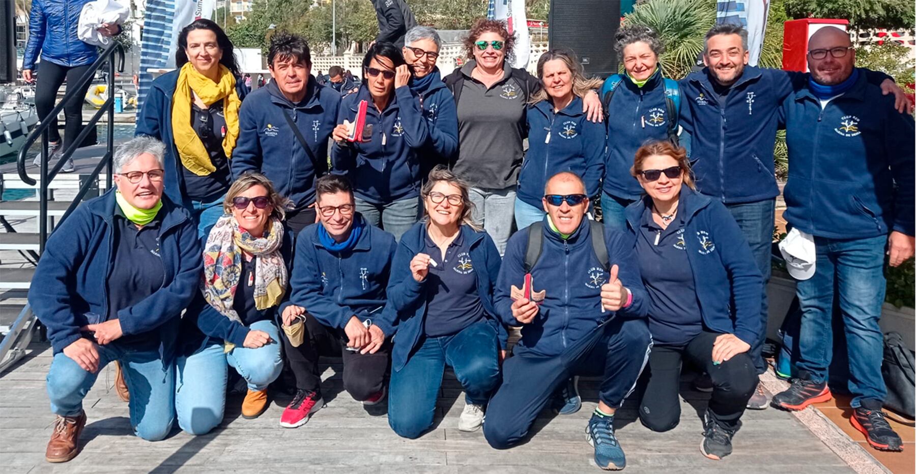 Veteranas y Veteranos del Club Rem Marina de Dénia, en Calp.