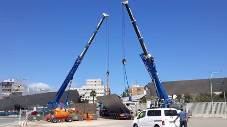 Momento de la instalación de la pieza