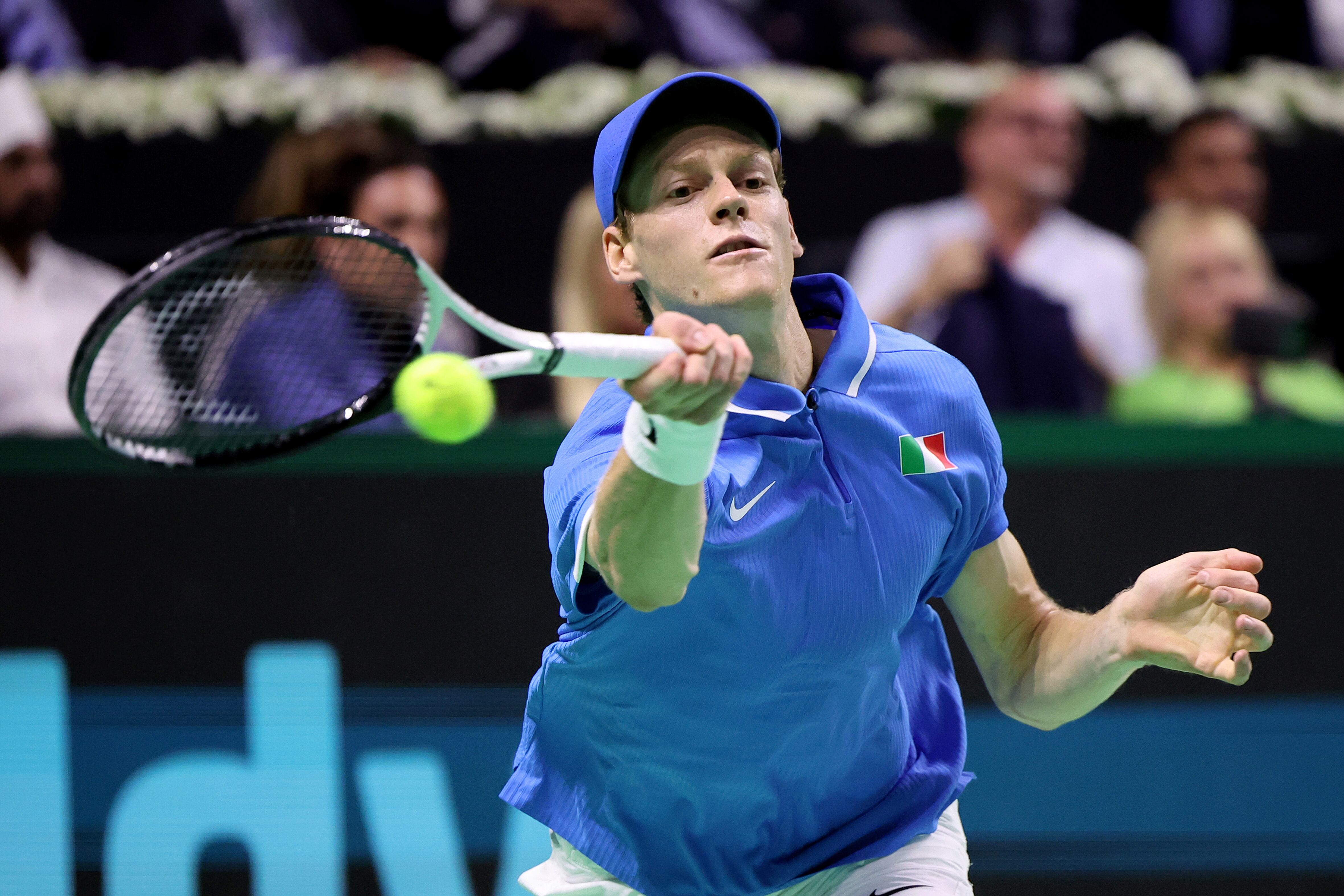 Jannik Sinner, durante la final de la Copa Davis antre Países Bajos en la edición de 2024