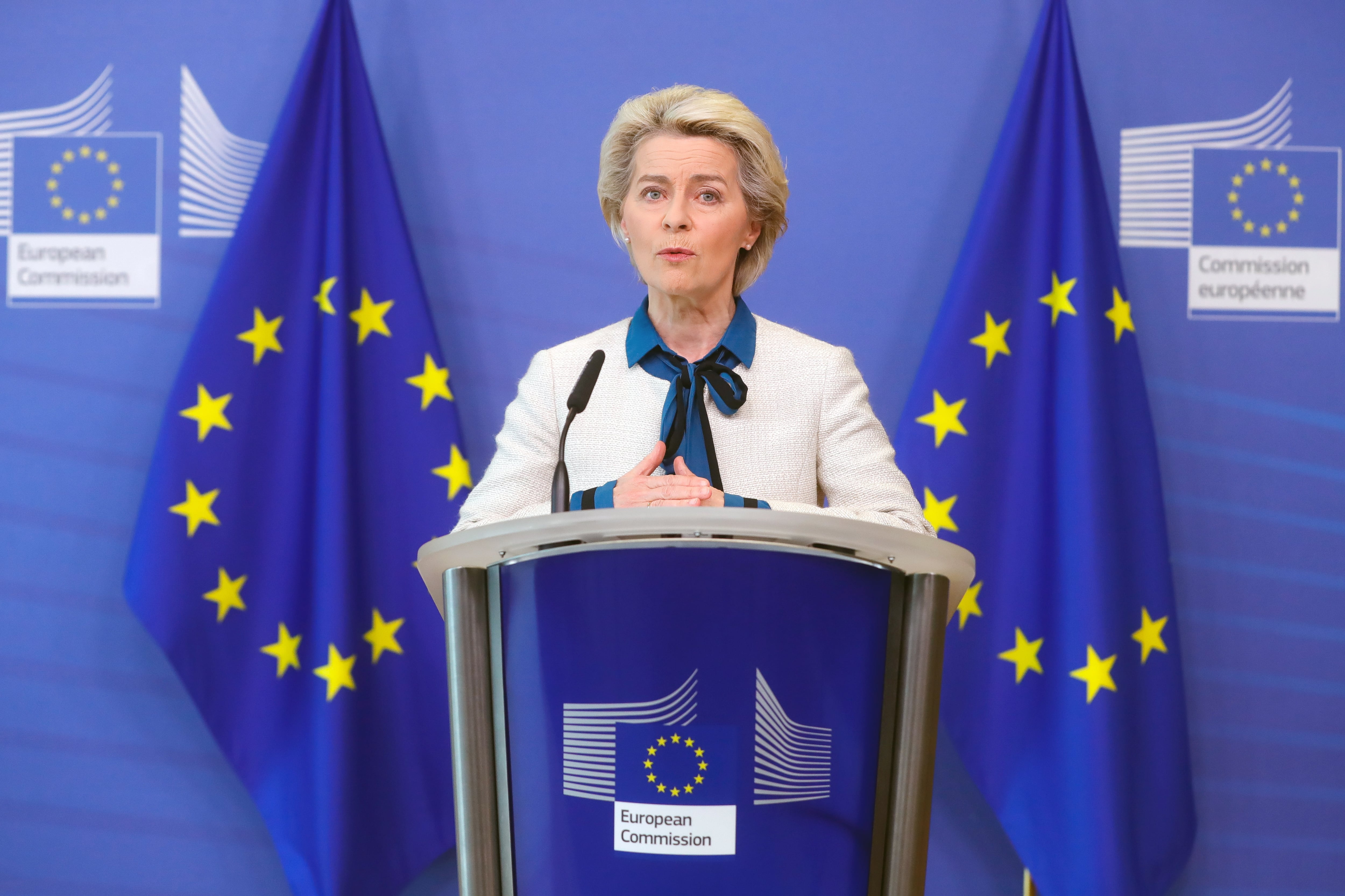 Ursula von der Leyen, presidenta de la Comisión Europea, este miércoles 18 de mayo.