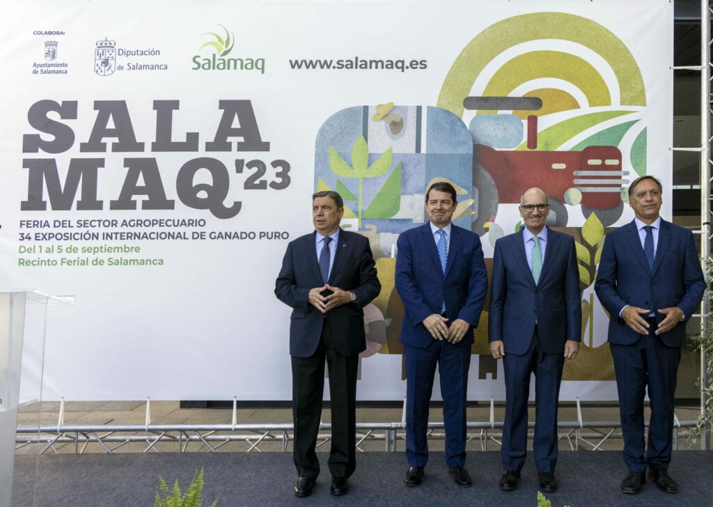 El ministro Luis Planas, junto a Alfonso Fernández Mañueco, Javier Iglesias y Carlos García Carbayo