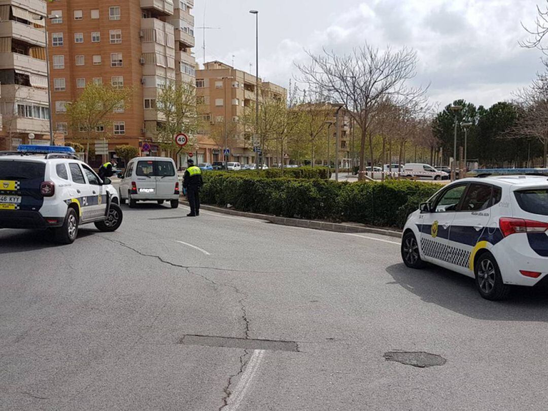 Control policial en Elda 