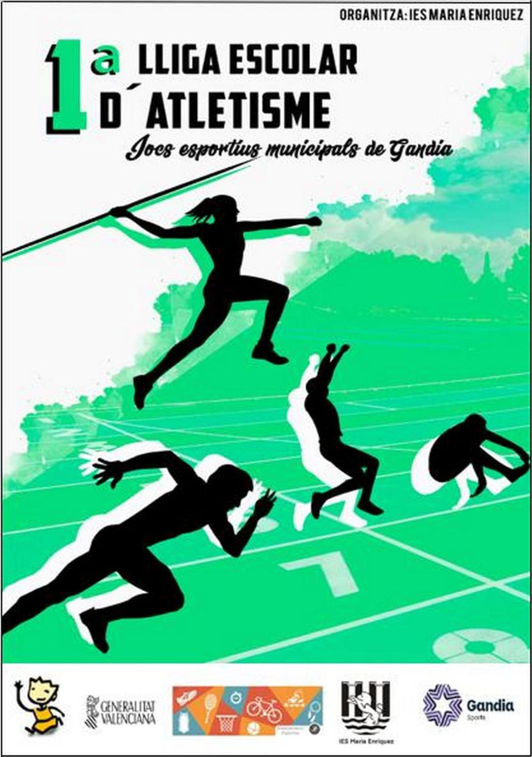 Cartel de la I Lliga escolar d&#039;atletisme