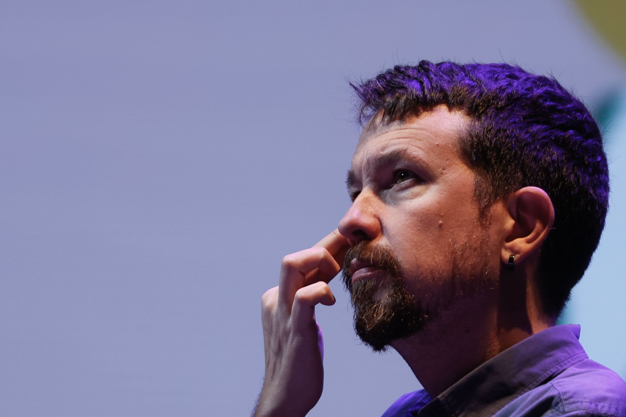 El exvicepresidente del Gobierno y exsecretario general de Podemos y actual presidente del Instituto República y Democracia Pablo Iglesias, durante el acto de clausura de la Universidad de Otoño de Podemos