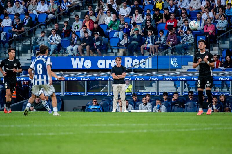Imanol García, a la dreta de l'imatge, a Anoeta