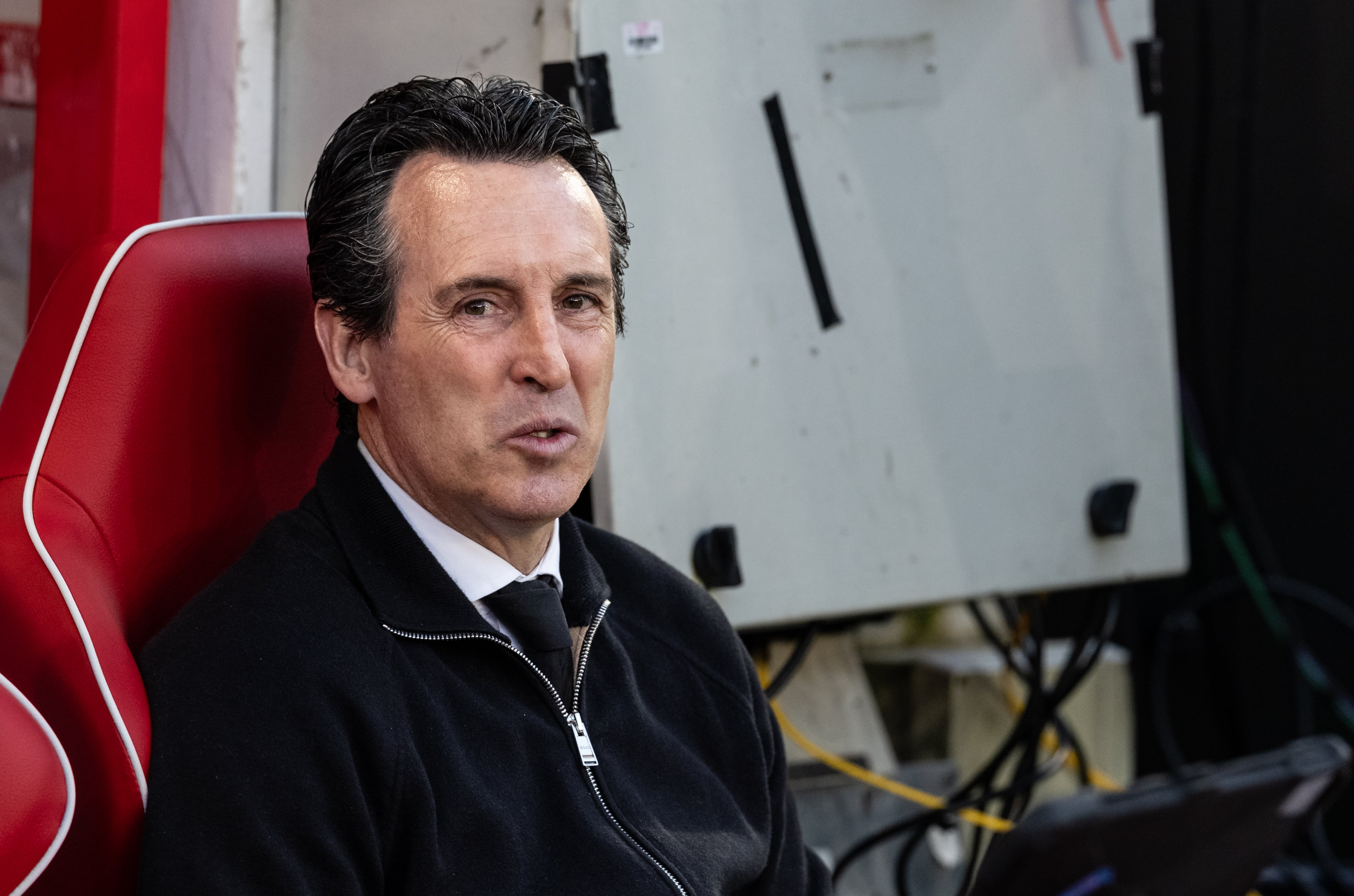 Unai Emery durante el partido frente al Nottingham Forest en Europa League