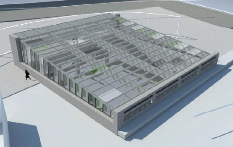 Obras para cubrir las ruinas de la plaza Corazón de María