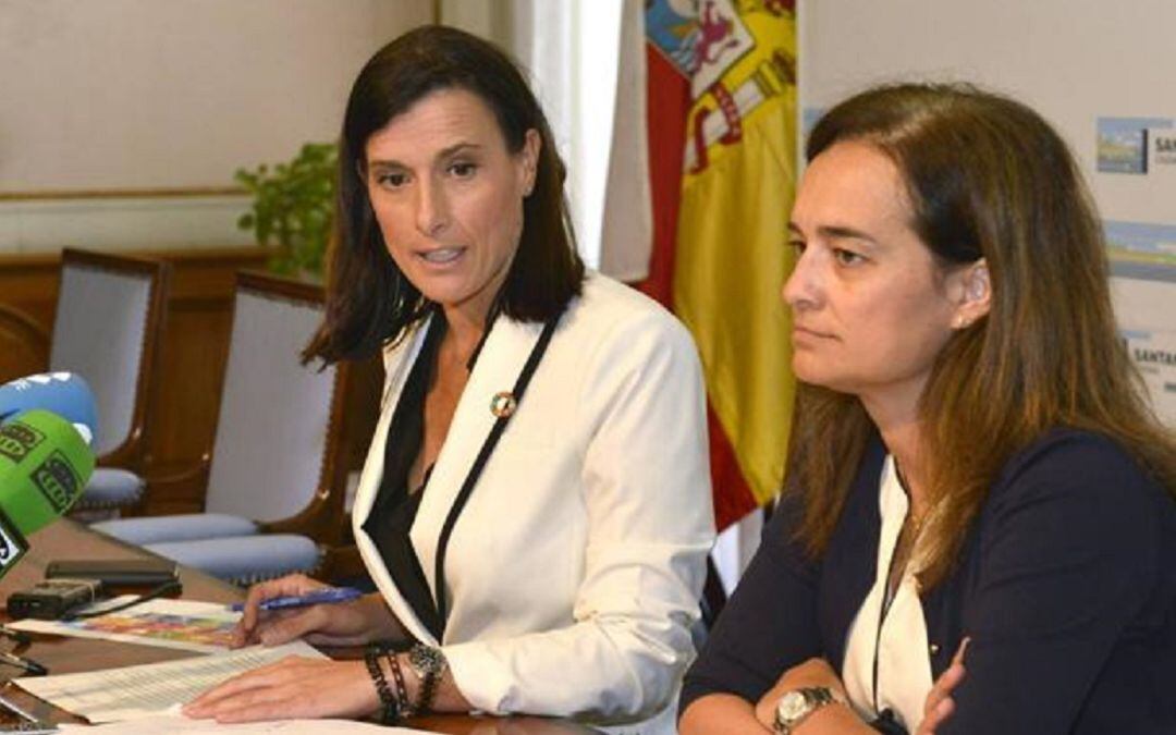 Gema Igual, alcaldesa de Santander y MArgarita Rojo, concejala de Medio Ambiente 