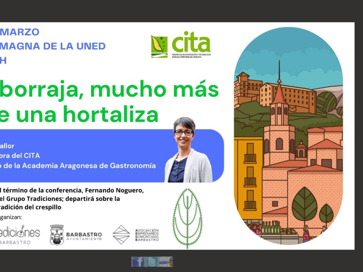 Cristina Mallor presenta la historia y la importancia de la borraja en Barbastro
