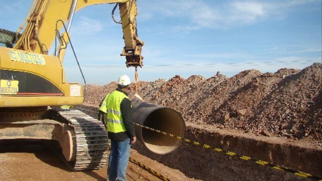 Construcción de la Tubería Manchega (IMAGEN ARCHIVO)