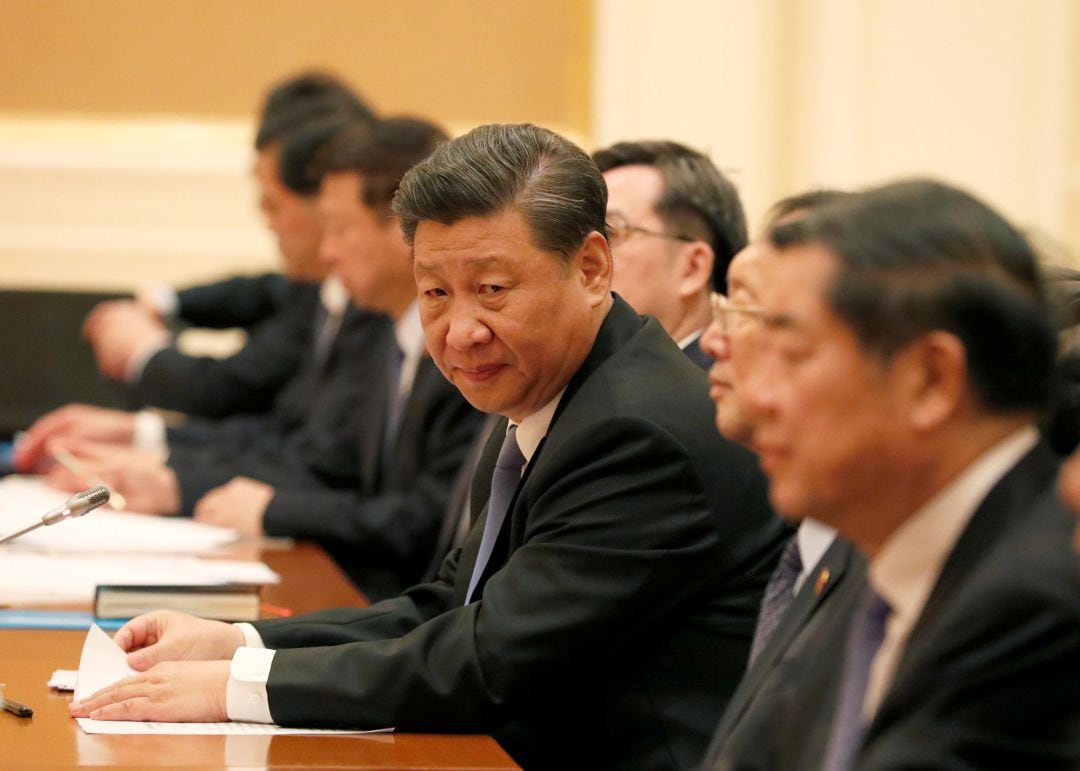 El presidente chino, Xi Jinping, durante una reunión