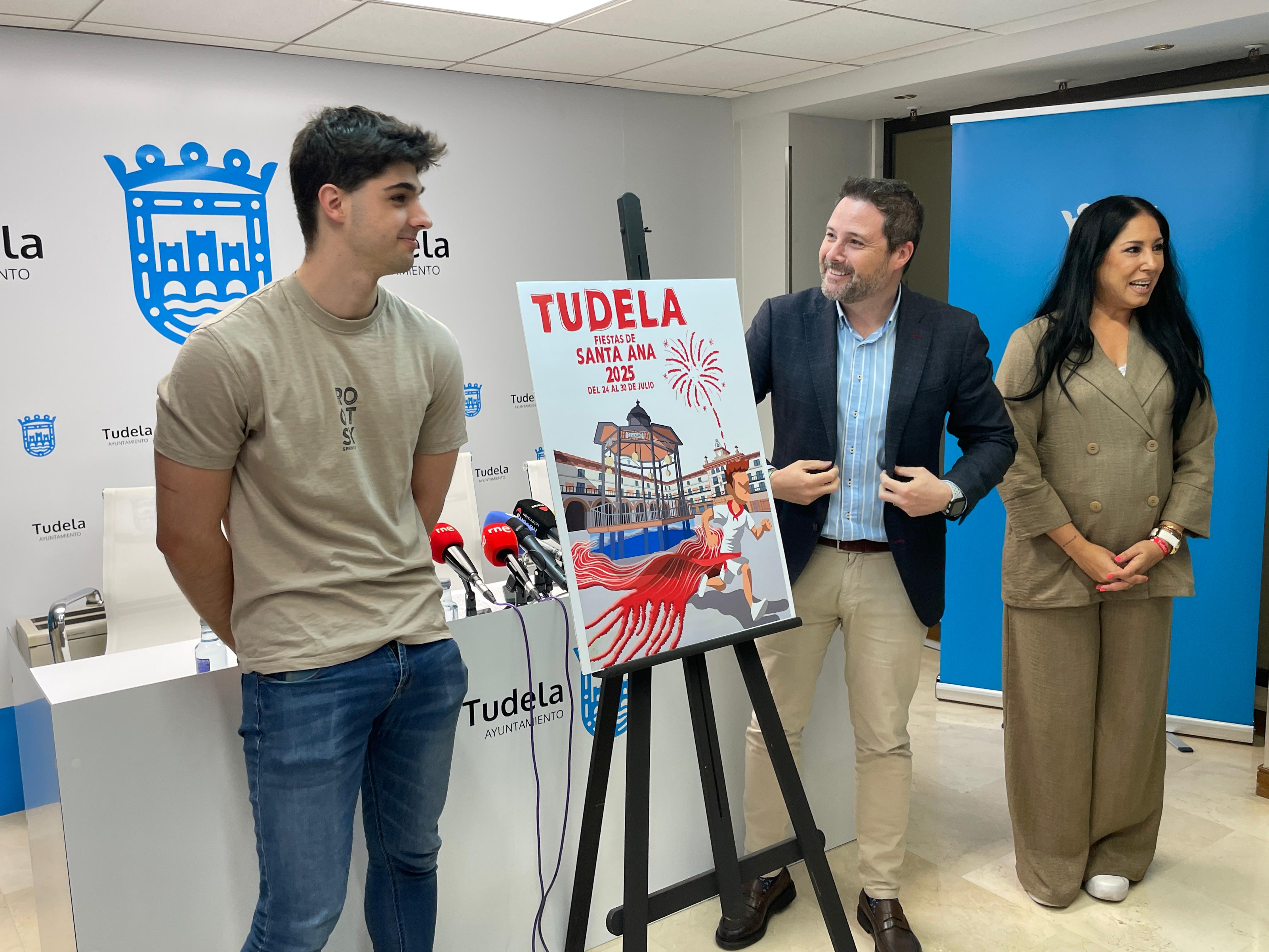 Presentación del cartel ganador de las Fiestas de Santa Ana de Tudela 2025