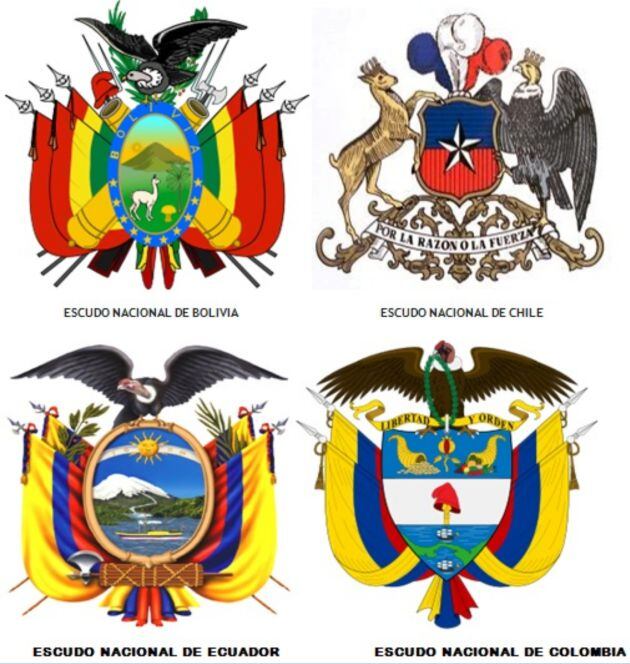 Algunos países sudamericanos llevan en su escudo nacional al cóndor como símbolo emblemático
