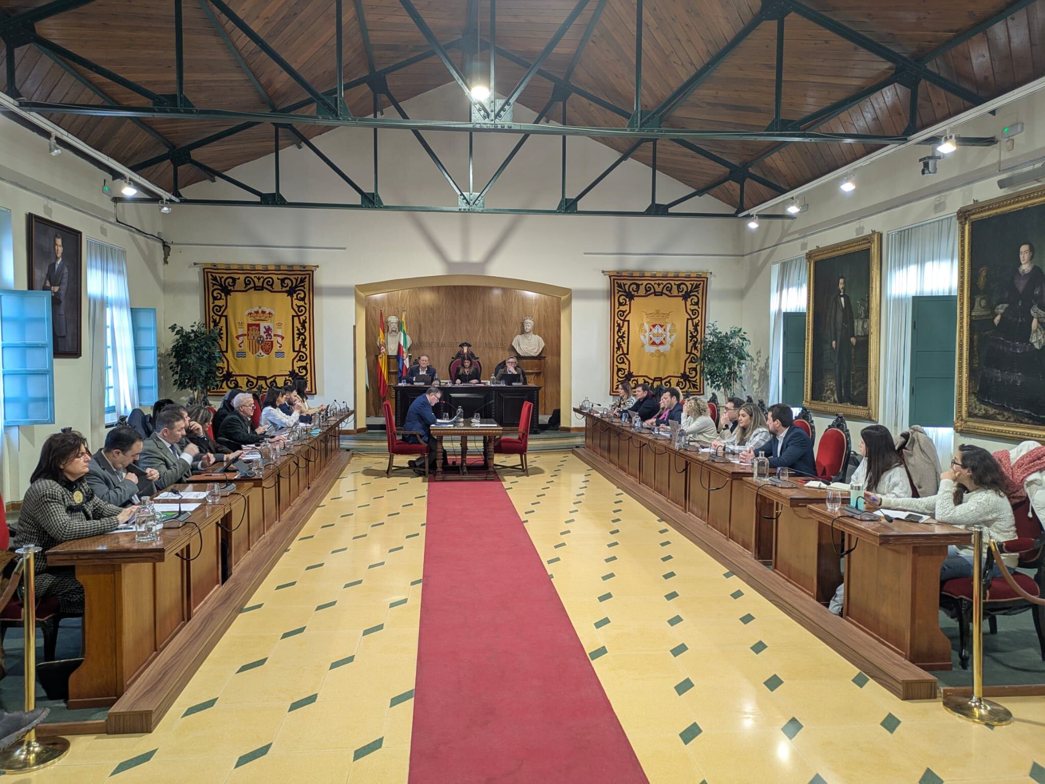 Sesión plenaria celebrada hoy 15 de enero en Linares.