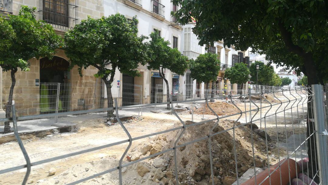 Obras en la calle Corredera